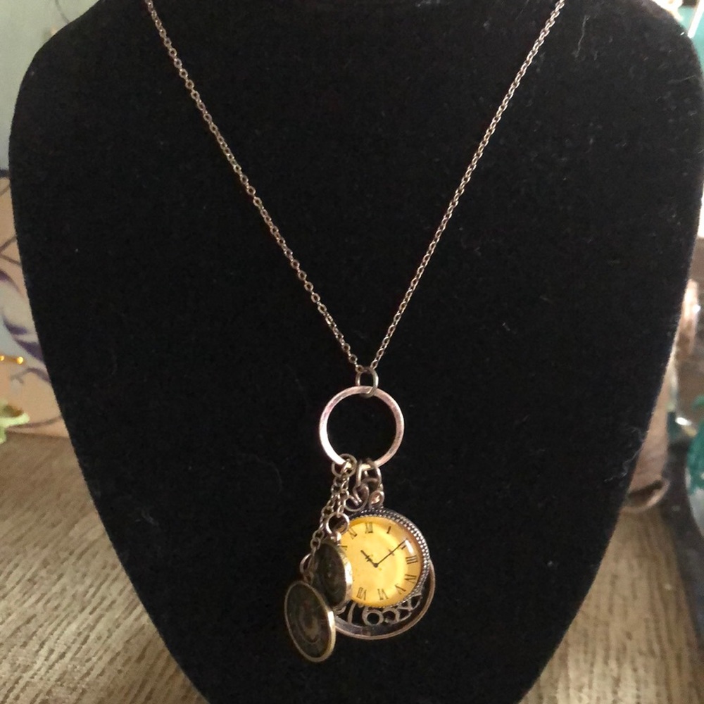 Vintage Style Clock Necklace
